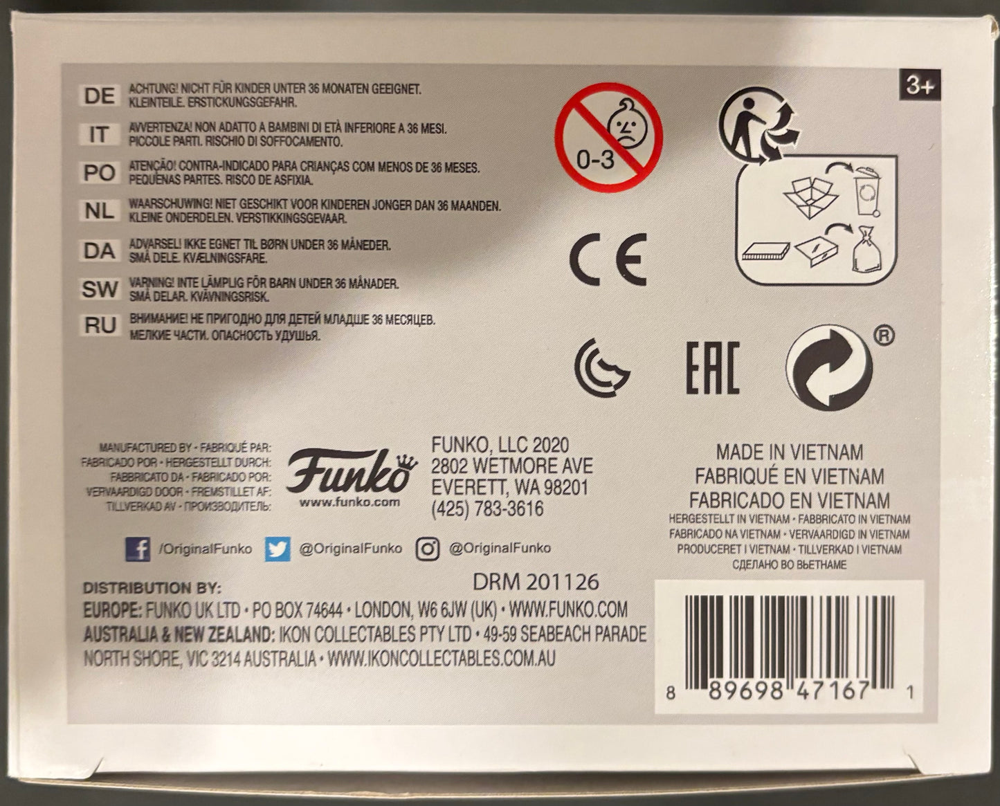 DMC Darryl McDaniels (Run DMC) Autographed/Signed Funko Pop!