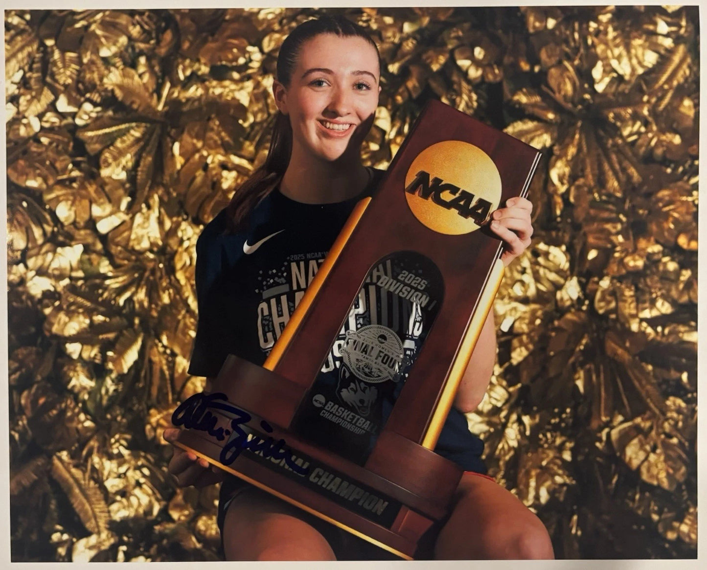 Allie Ziebell Autographed/Signed UConn Huskies 8x10 Photo! 2025 National Champs!