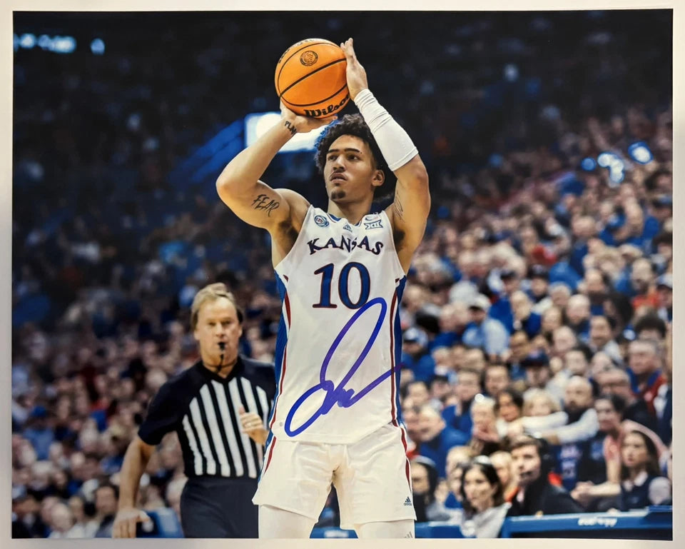 Jalen Wilson Autographed/Signed Kansas Jayhawks 8x10 Photo!