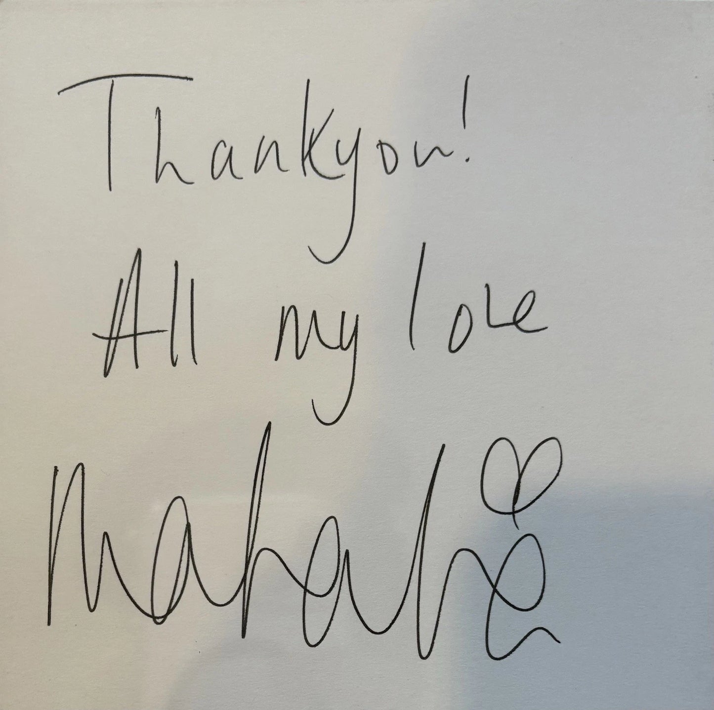 Mahalia Autographed/Signed & Inscriptions IRL CD Insert PSA Encapsulated!