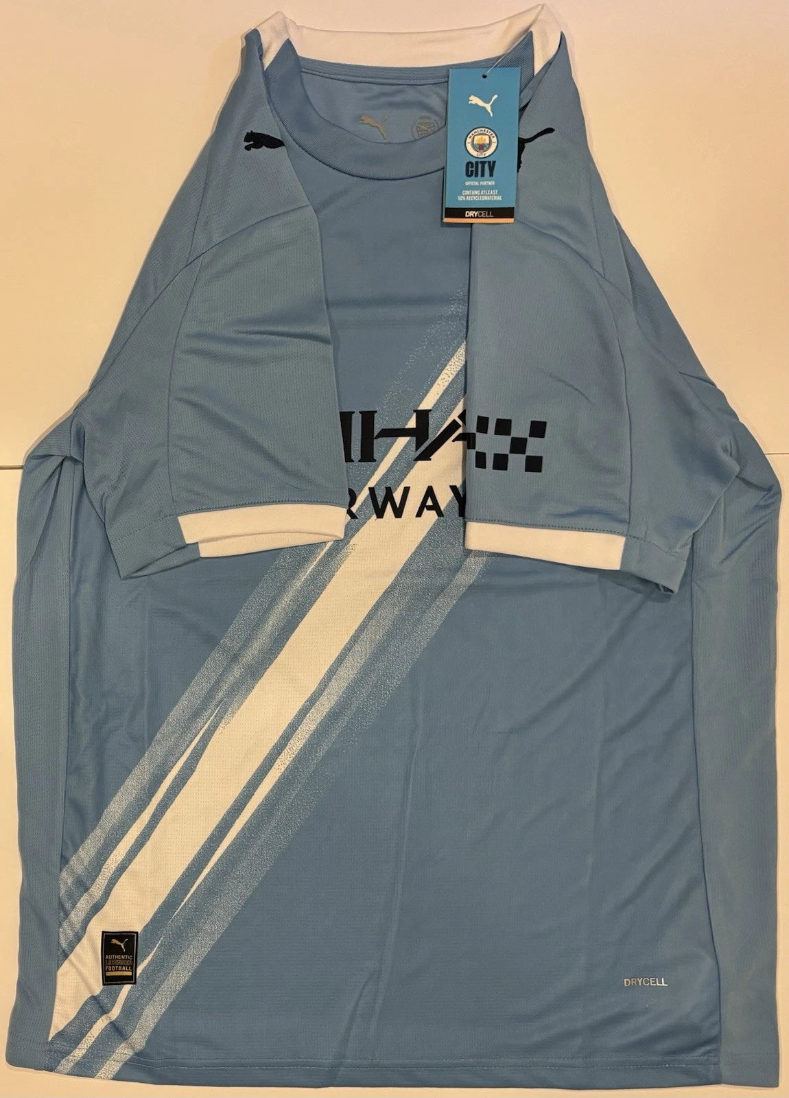 Nathan Ake Manchester City #6 Blue Jersey Home Kit Size Large!