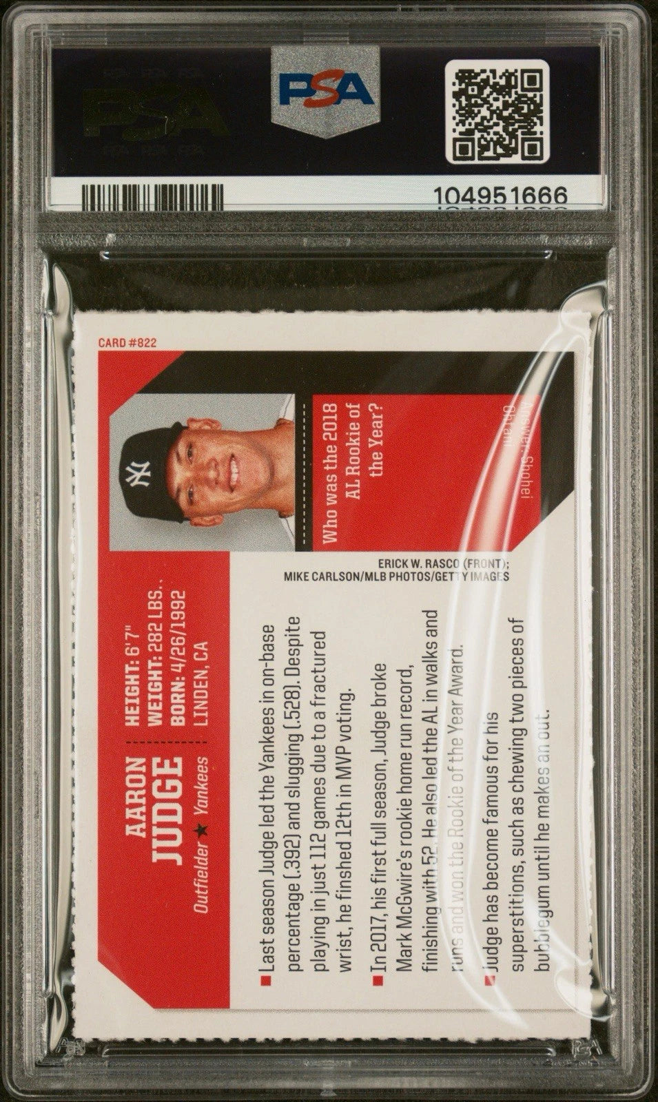 Aaron Judge 2019 Sports Illustrated SI for Kids Card New York Yankees PSA 7!