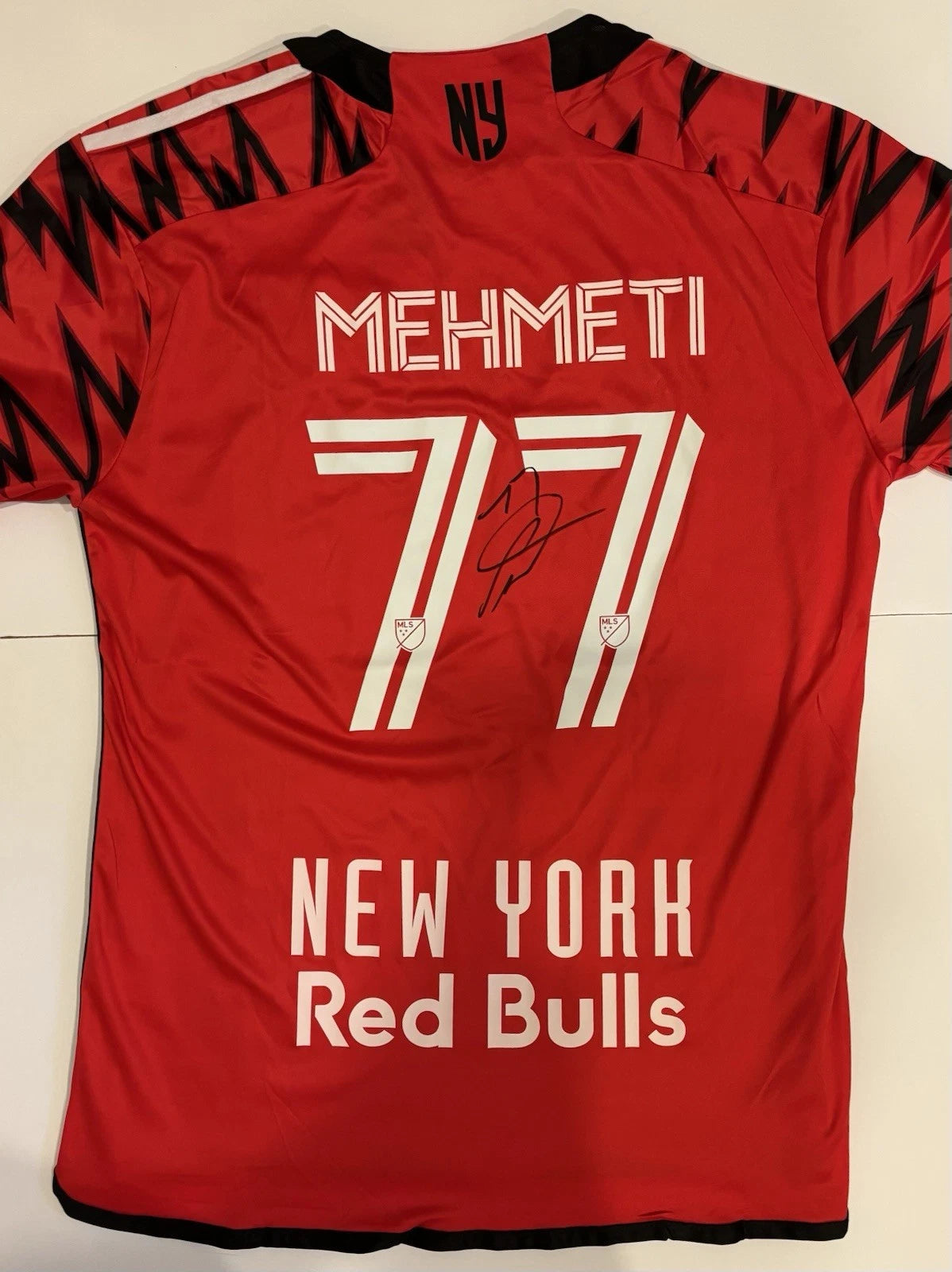 Adri Mehmeti Autographed/Signed New York Red Bulls Jersey Exact Proof!
