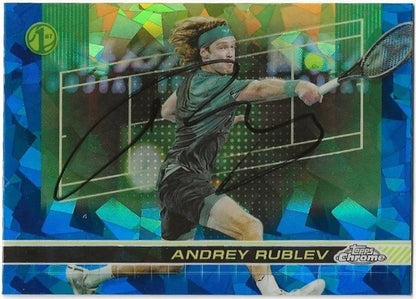 Andrey Rublev Autographed/Signed 2024 Topps Chrome Sapphire 1st Card Exact Proof!