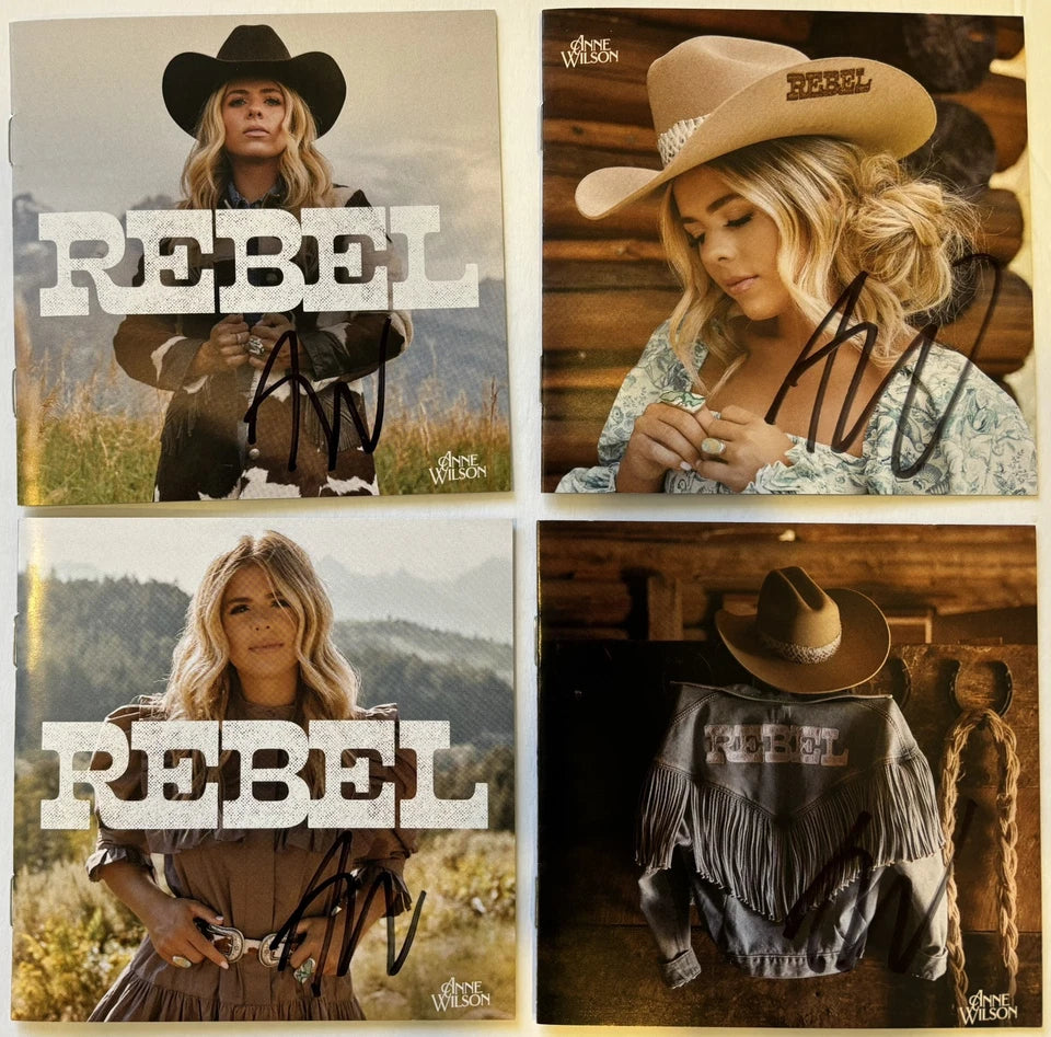 LOT of 4 Anne Wilson Autographed/Signed Rebel CD Booklets Exclusive Editions!