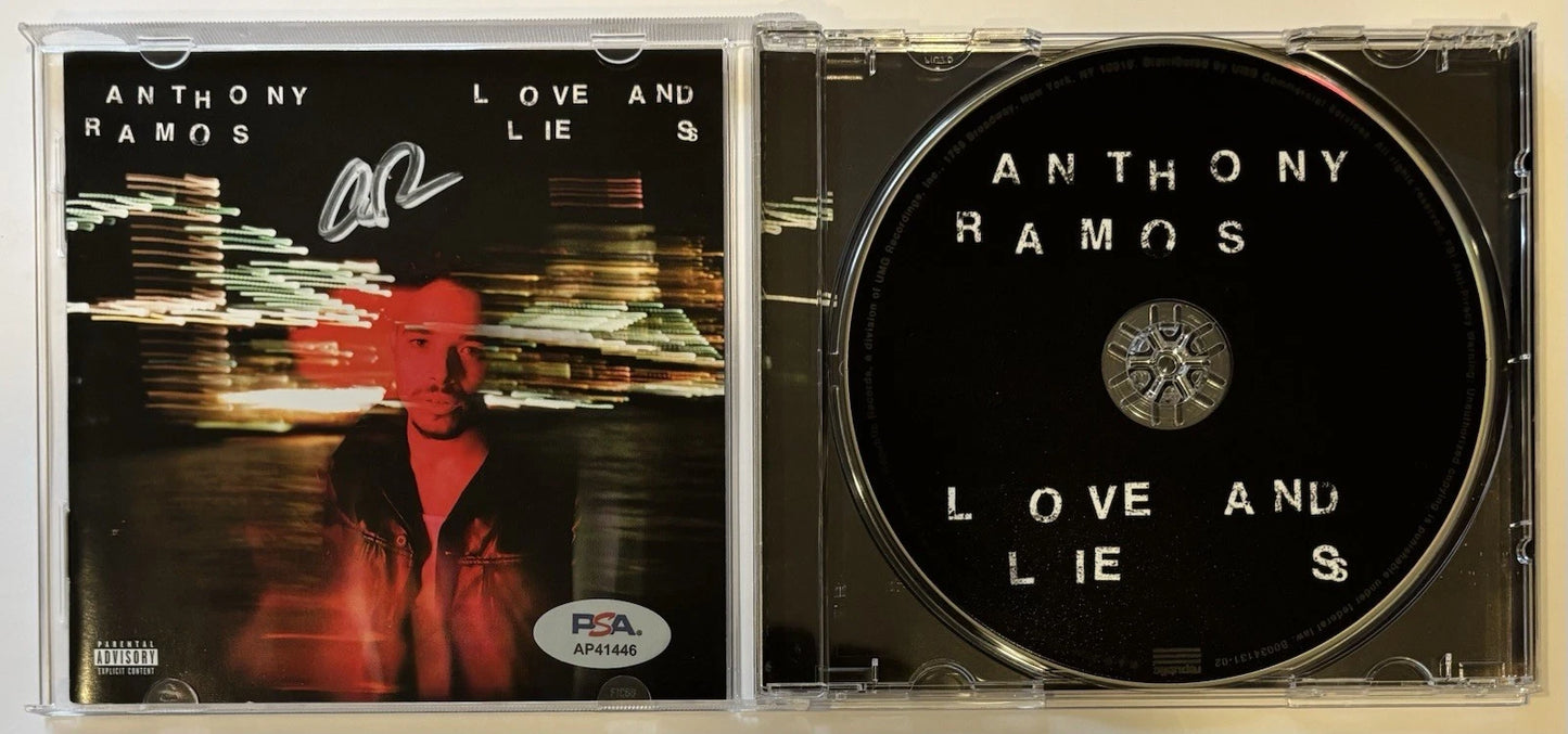 Anthony Ramos Autographed/Signed Love and Lies CD Booklet PSA with CD!