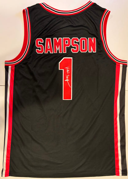 Kelvin Sampson Autographed/Signed Houston Cougars Jersey Exact Proof!