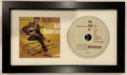 Bill Anderson Autographed/Signed CD Booklet As Far As I Can See Best Framed!