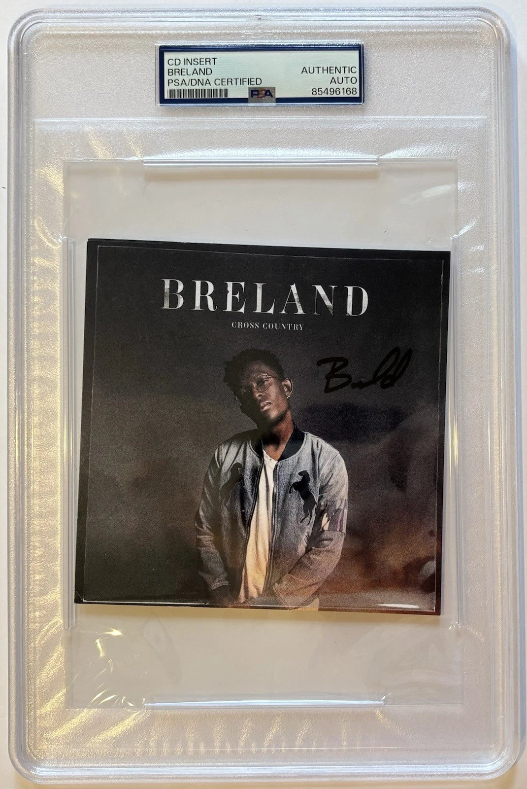 Breland Autographed/Signed Cross Country CD Insert PSA Encapsulated!