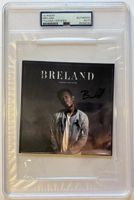 Breland Autographed/Signed Cross Country CD Insert PSA Encapsulated!