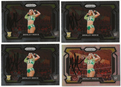LOT Of 4 Brinley Reece Autographed/Signed 2024 Panini Prizm WWE NXT RC Cards!