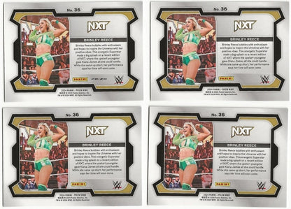 LOT Of 4 Brinley Reece Autographed/Signed 2024 Panini Prizm WWE NXT RC Cards!