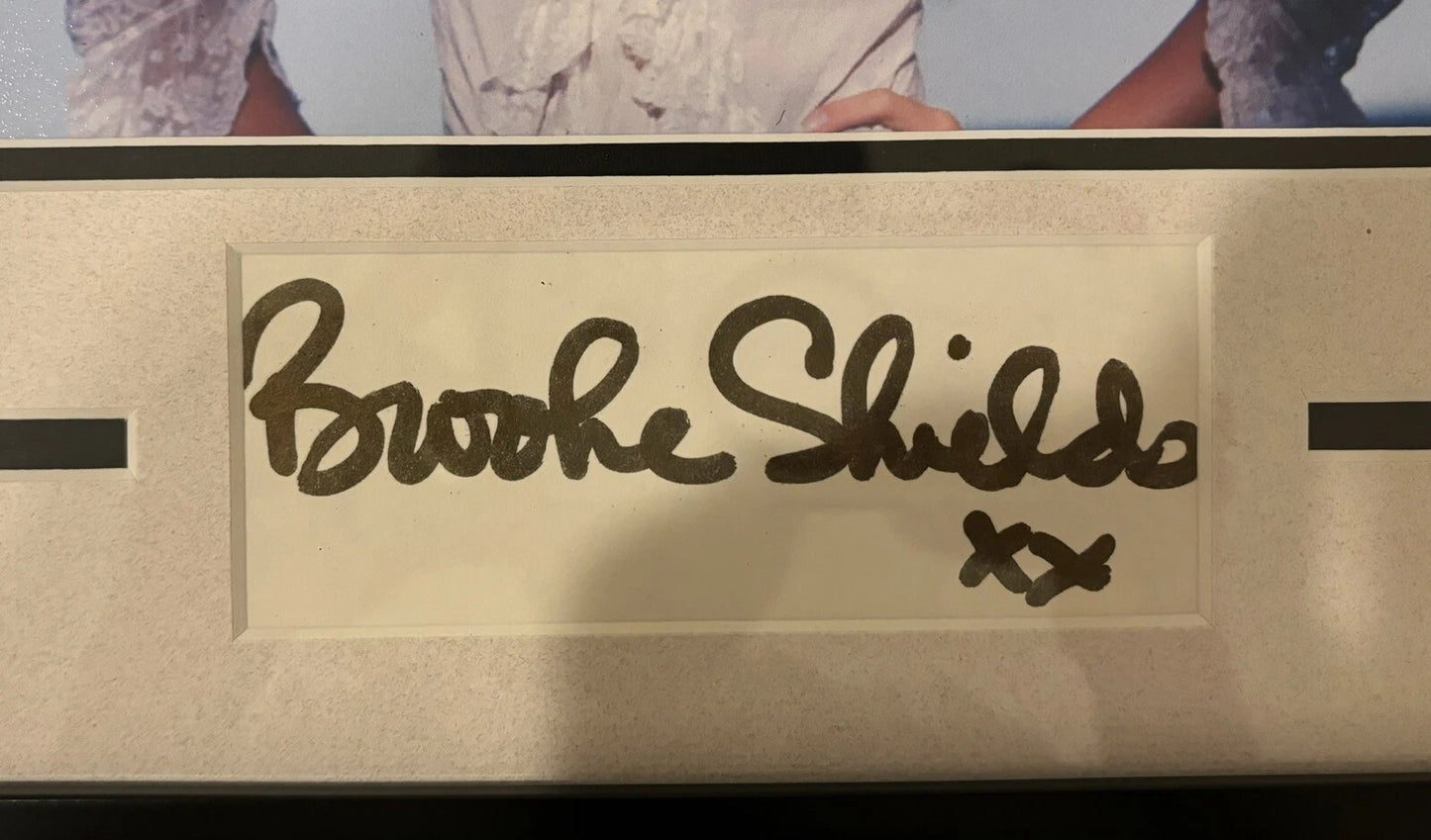 Brooke Shields Autographed/Signed Cut ACOA 11x14 Framed & Custom Mat with Photo!