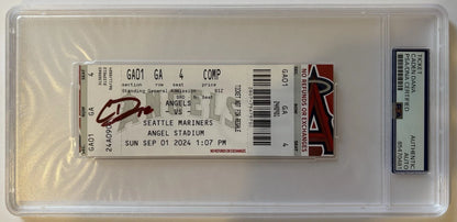 Caden Dana Autographed/Signed Los Angeles Angels MLB Debut Ticket Stub PSA Encapsulated!