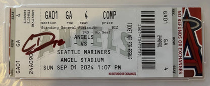 Caden Dana Autographed/Signed Los Angeles Angels MLB Debut Ticket Stub PSA Encapsulated!