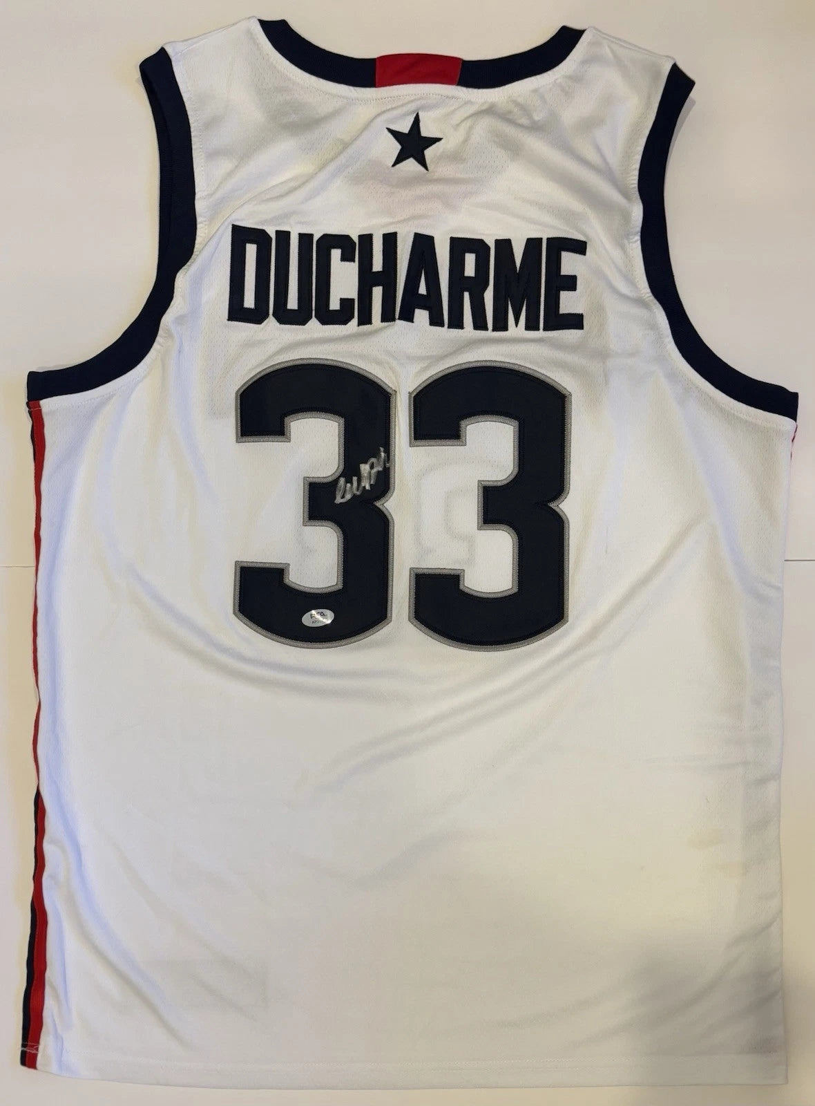 Caroline Ducharme Autographed/Signed UConn Huskies Jersey PSA!