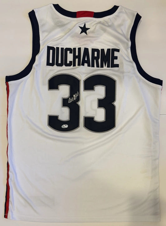 Caroline Ducharme Autographed/Signed UConn Huskies Jersey PSA!