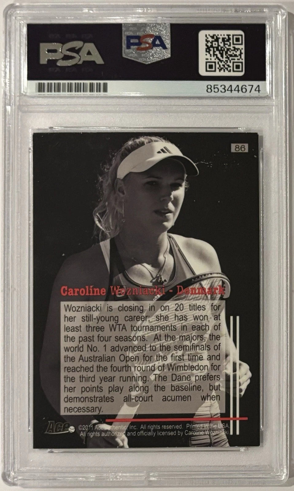Caroline Wozniacki Autographed/Signed 2011 Ace Card PSA!