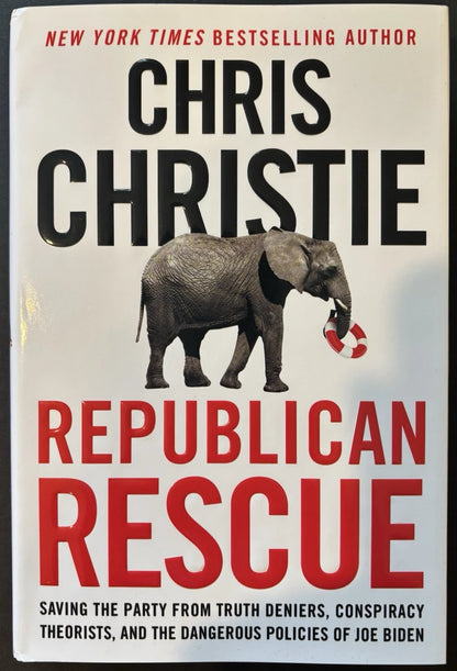 Chris Christie Autographed/Signed Republican Rescue Hardcover Book!