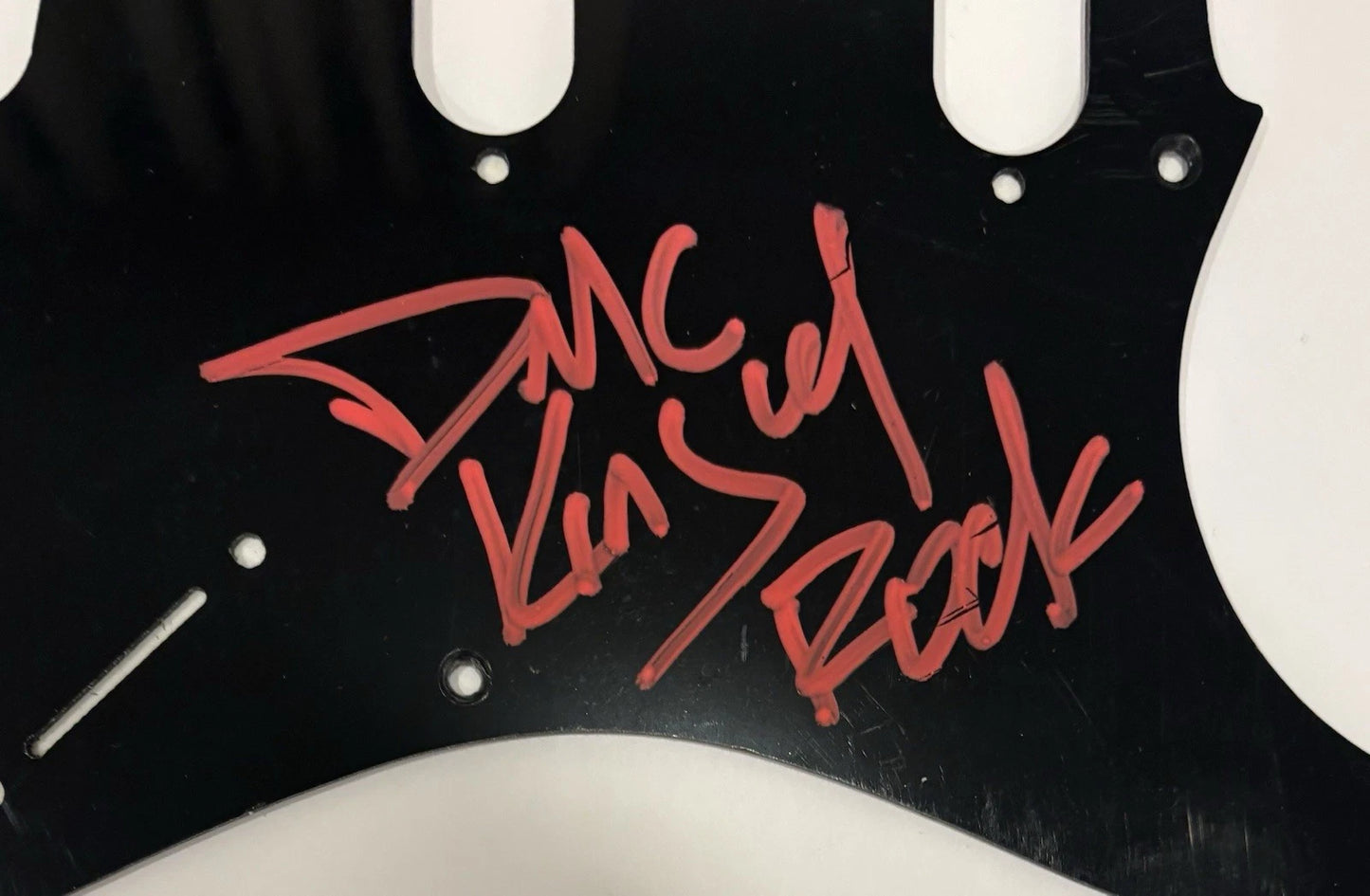 DMC Darryl McDaniels (Run DMC) Autographed/Signed Guitar Pick Guard Exact Proof & Inscription!