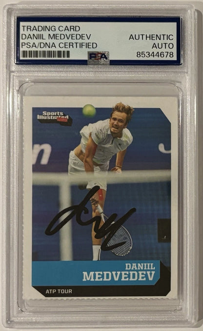 Daniil Medvedev Autographed/Signed Sports Illustrated SI Kids Card #874 PSA!