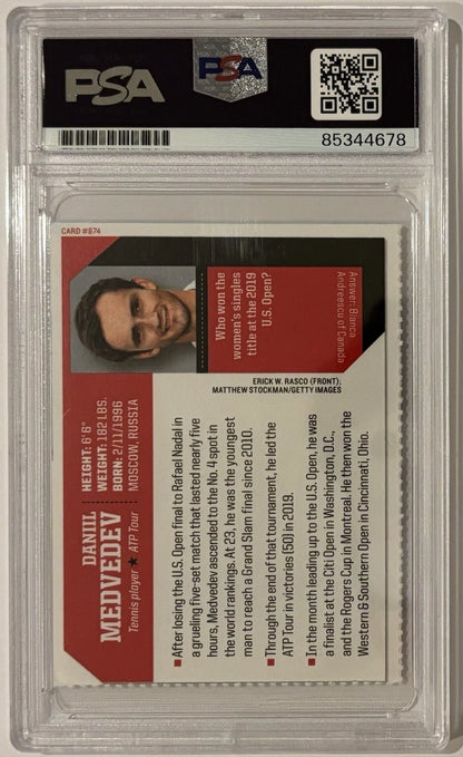 Daniil Medvedev Autographed/Signed Sports Illustrated SI Kids Card #874 PSA!