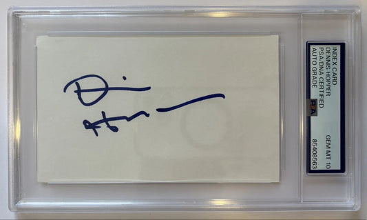 Dennis Hopper Autographed/Signed 3x5 Index Card ACOA & PSA Encapsulated Auto 10!