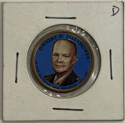 Dwight D. Eisenhower Colored Presidential One Dollar $1 Coin USA Collectable!