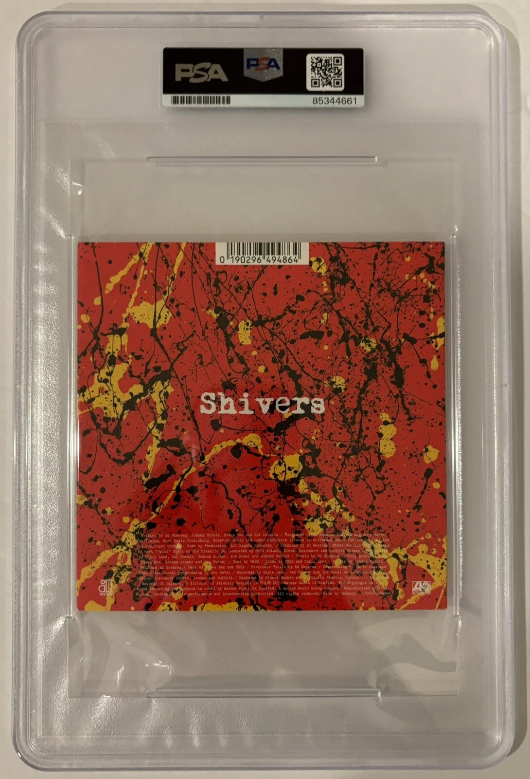 Ed Sheeran Autographed/Signed Shivers CD Insert PSA Encapsulated!