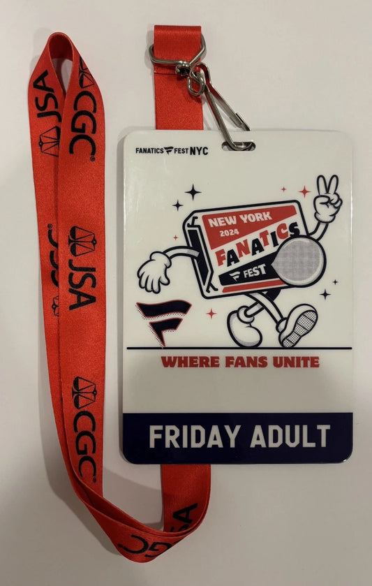 Fanatics Fest Inaugural 2024 Day 1 Friday Adult 8/16/24 Pass with Lanyard! (Unsigned)