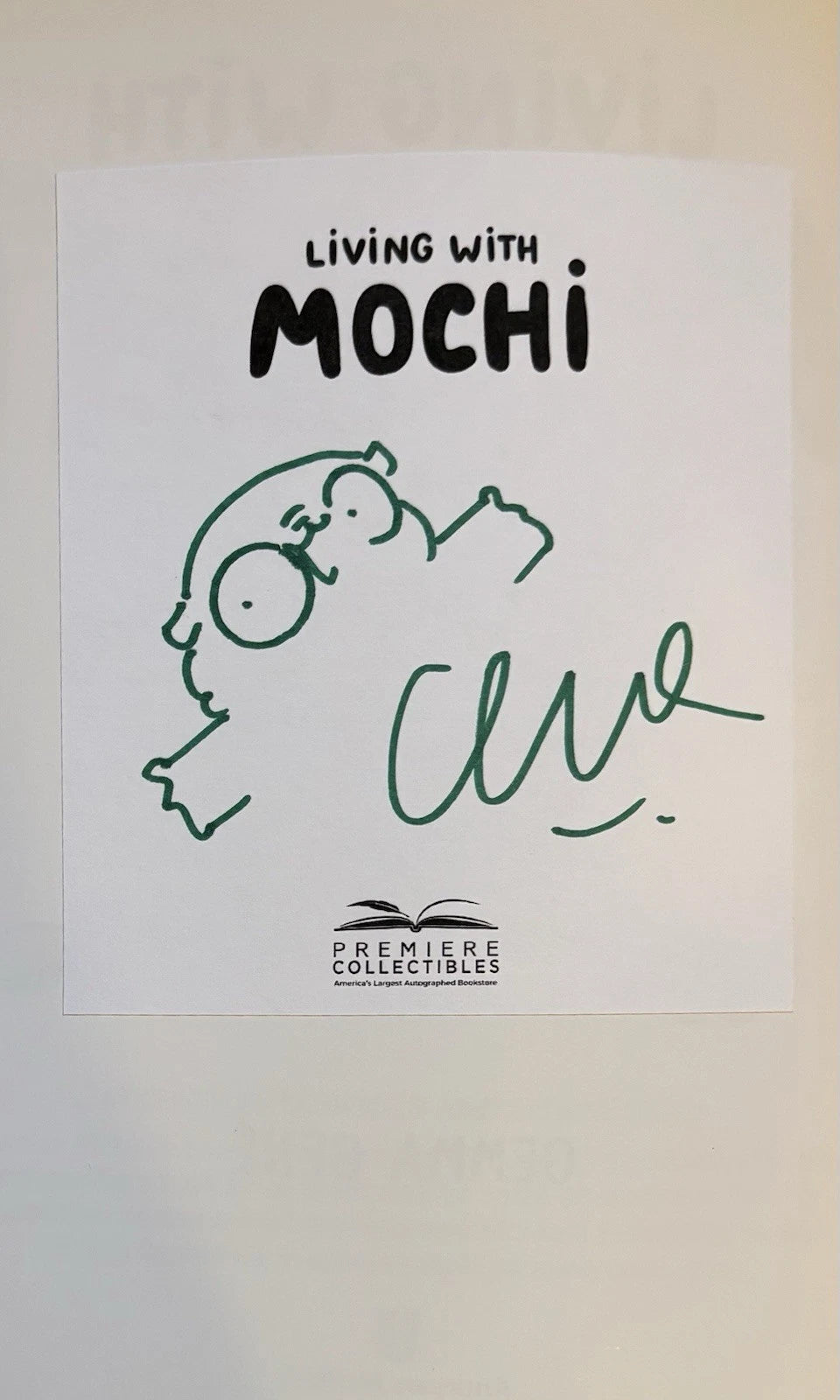 Gemma Gene Autographed/Signed & Sketch "Living With Mochi" Paperback Book COA!