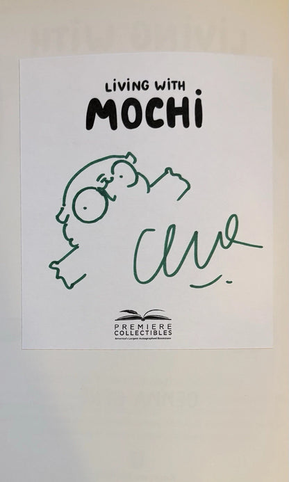 Gemma Gene Autographed/Signed & Sketch "Living With Mochi" Paperback Book COA!