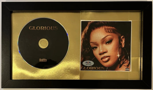 GloRilla Autographed/Signed Glorious CD Insert PSA Gold Framed!