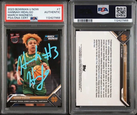 Hannah Hidalgo Autographed/Signed 2023 Topps Now Bowman U #7 PSA Encapsulated!
