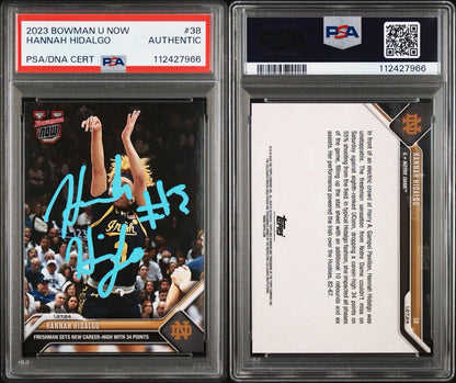 Hannah Hidalgo Autographed/Signed 2023 Topps Now Bowman U #38 PSA Encapsulated!