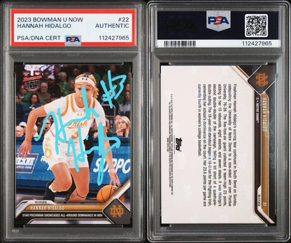 Hannah Hidalgo Autographed/Signed 2023 Topps Now Bowman U #22 PSA Encapsulated!