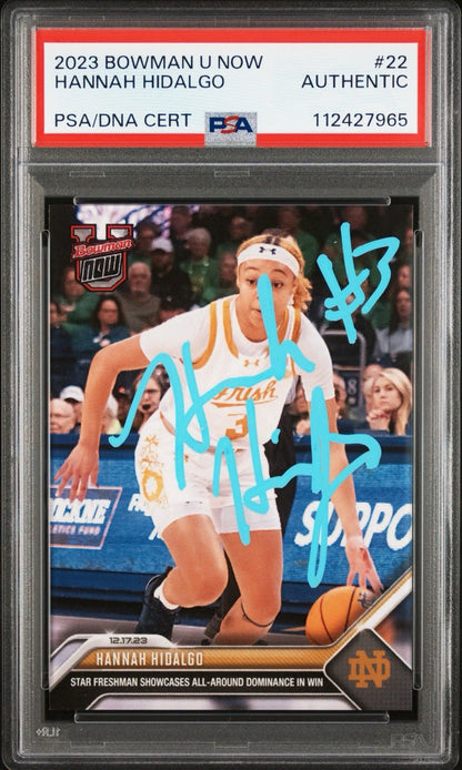 Hannah Hidalgo Autographed/Signed 2023 Topps Now Bowman U #22 PSA Encapsulated!