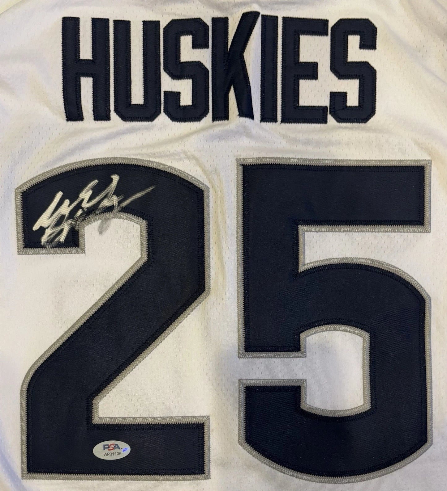 Ice Brady Autographed/Signed UConn Huskies Jersey PSA!