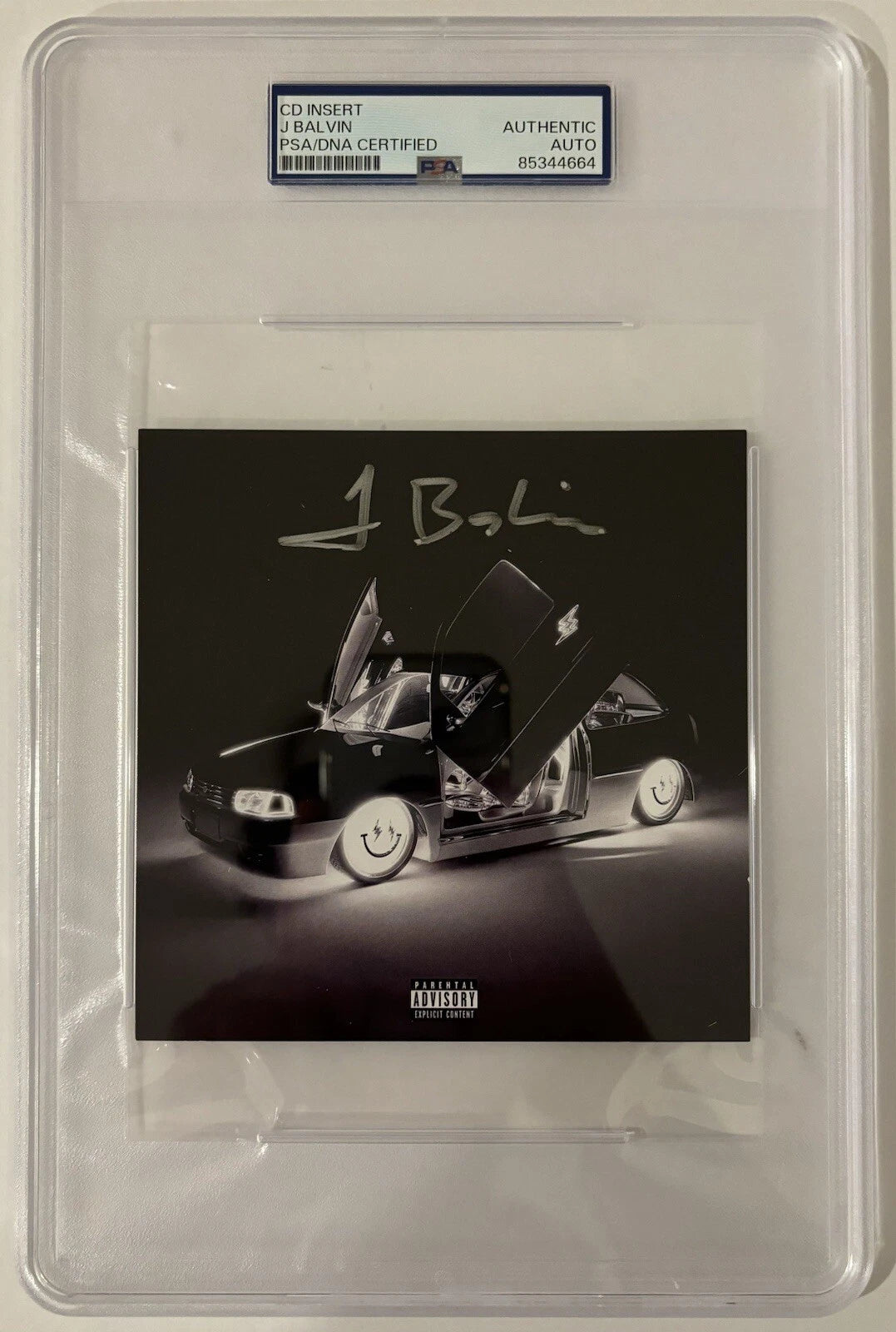 J Balvin Autographed/Signed Rayo CD Insert PSA Encapsulated!