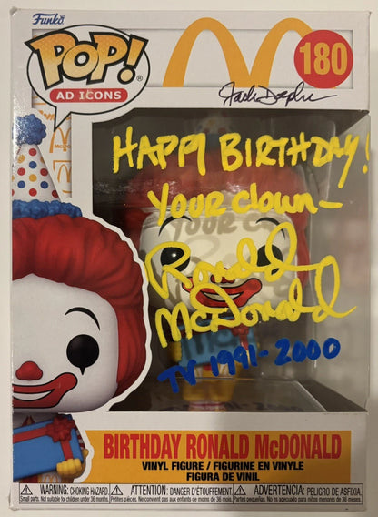 Jack Doepke Autographed/Signed "Happy Birthday! Your Clown-" Birthday Ronald McDonald Funko Pop!