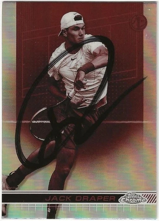 Jack Draper Autographed/Signed 2024 Topps Chrome 1st Card Sepia Refractor Exact Proof!