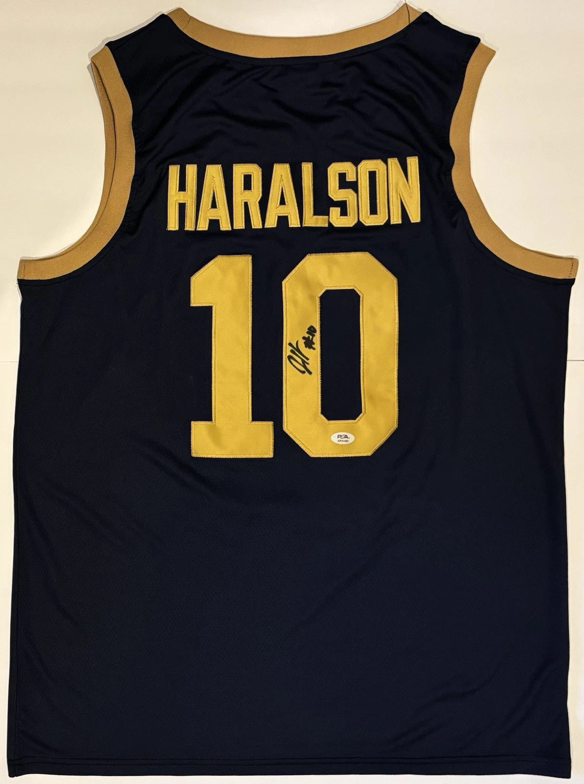 Jalen Haralson Autographed/Signed Notre Dame Fighting Irish Jersey PSA!