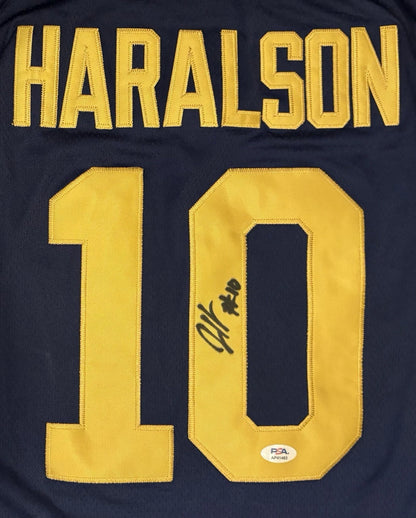 Jalen Haralson Autographed/Signed Notre Dame Fighting Irish Jersey PSA!