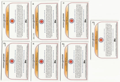 LOT Of 7 Janiah Barker Signed Pre-Rookie Cards: 2022 Topps Chrome McDonald's Refractors