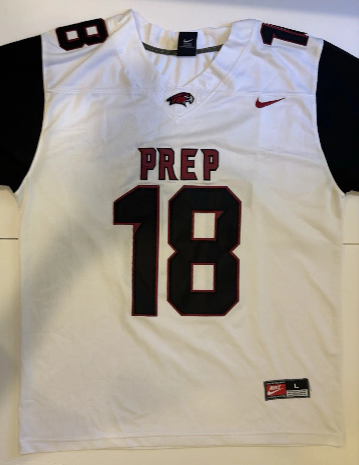 Jett Harrison St. Joseph's Prep White Jersey #18 Philadelphia NFL Sz L Marvin Jr