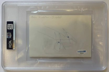 John Singleton Autographed/Signed 4x6 Index Card ACOA & PSA Encapsulated!