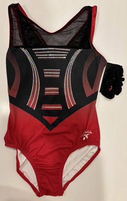 Jordan Chiles GK Elite Embrace It Elegance Red USA Gymnastics Leotard Adult Large! (Unisgned)
