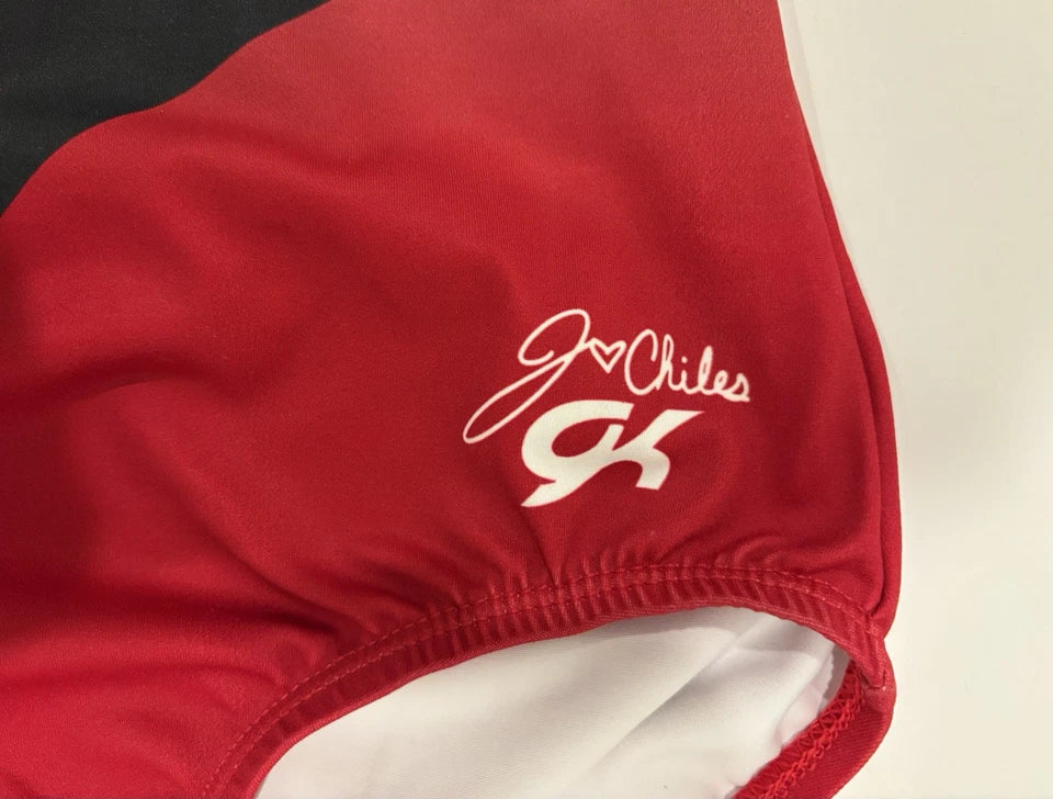 Jordan Chiles GK Elite Embrace It Elegance Red USA Gymnastics Leotard Adult Large! (Unisgned)