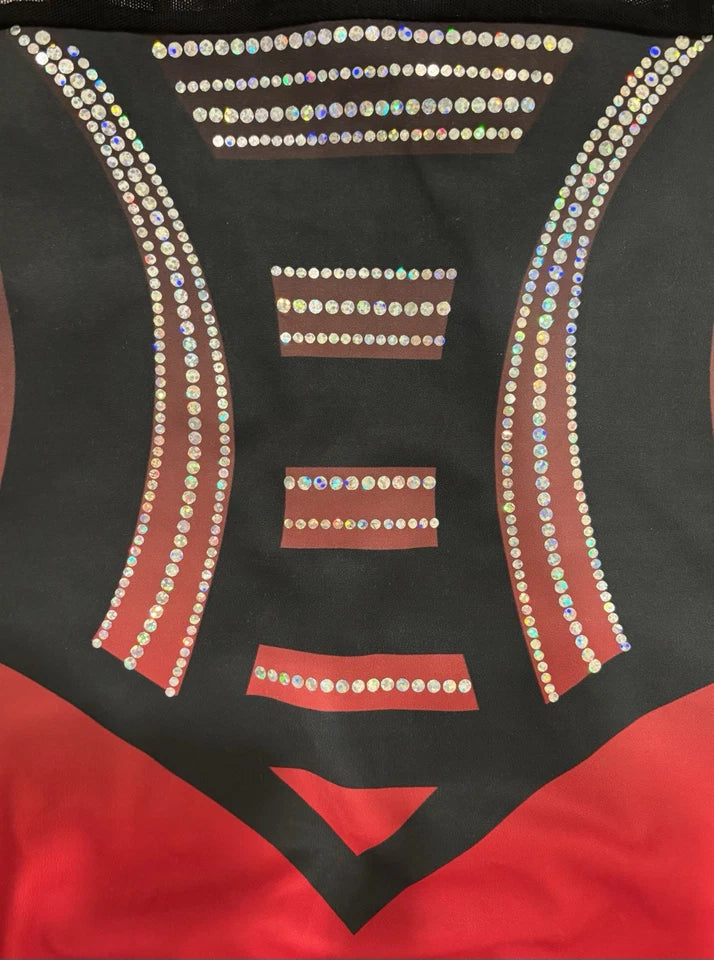 Jordan Chiles GK Elite Embrace It Elegance Red USA Gymnastics Leotard Adult Large! (Unisgned)