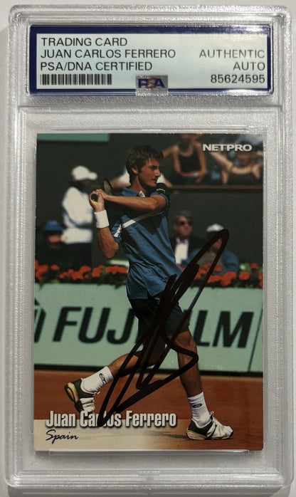 Juan Carlos Ferrero Autographed/Signed 2003 NetPro Tennis RC Card PSA!